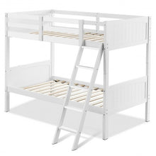 Load image into Gallery viewer, Wooden Bunk Beds Convertable 2 Individual Beds-White