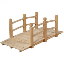 Load image into Gallery viewer, 5' Wooden Garden Bridge Arc Stained Finish Footbridge Decorative