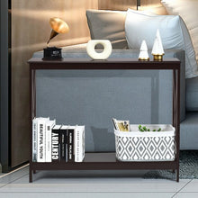 Load image into Gallery viewer, 2-Tier Console X-Design Sofa Side Accent Table-Espresso