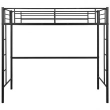 Load image into Gallery viewer, Metal Twin Loft Ladder Beds-Black
