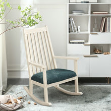 Load image into Gallery viewer, Wood Rocking Chair with Thick Cushion