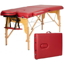 Load image into Gallery viewer, Portable Adjustable Facial Spa Bed with Carry Case-Red
