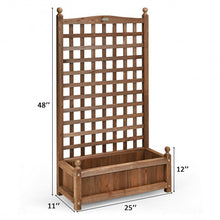 Load image into Gallery viewer, Solid Wood Planter Box with Trellis Weather-resistant Outdoor