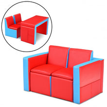 Load image into Gallery viewer, Multi-functional Kids Sofa Table Chair Set