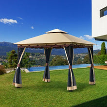 Load image into Gallery viewer, 2-Tier 10' x 10' Patio Shelter Awning Steel Gazebo Canopy