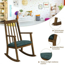 Load image into Gallery viewer, Children's Wooden Rocking Chair with Cushion-Walnut