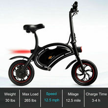 Load image into Gallery viewer, 12" 350 W Portable Folding Electric Bike with Headlight APP