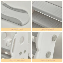 Load image into Gallery viewer, 6 in 1 Toddler Slide and Swing Set with Ball Games-White