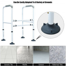 Load image into Gallery viewer, Stand Alone Toilet Safety Rail with Adjustable Handrail Frame