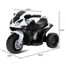 Load image into Gallery viewer, 6V Kids 3 Wheels Riding BMW Licensed Electric Motorcycle-Black