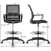 Load image into Gallery viewer, Drafting Chair Tall Office Chair with Adjustable Height