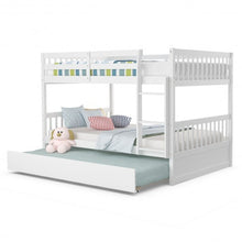 Load image into Gallery viewer, Full over Full Bunk Bed Platform Wood Bed