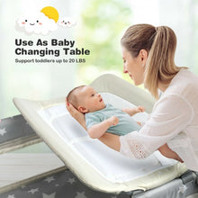 Load image into Gallery viewer, 5-in-1 Portable Baby Beside Sleeper Bassinet Crib Playard with Diaper Changer