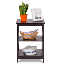 Load image into Gallery viewer, 3-Tier Living Room Display Storage Shelf Nightstand-Coffee