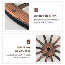 Load image into Gallery viewer, Set of 2 30-inch Decorative Vintage Wood Wagon Wheel