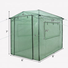 Load image into Gallery viewer, 6'x 8' Portable Walk-in Greenhouse W/Window-Green