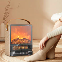 Load image into Gallery viewer, 1500W Electric Fireplace Tabletop Portable Space Heater w/3D Flame Effect-NA