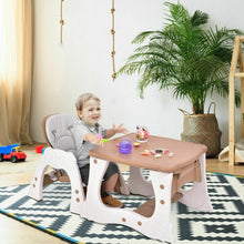 Load image into Gallery viewer, 3 in 1 Infant Table and Chair Set Baby High Chair-Brown