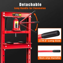 Load image into Gallery viewer, 12-Ton H-Frame Plates Hydraulic Shop Press