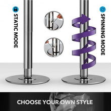 Load image into Gallery viewer, 45mm Portable and Adjustable Professional Spinning Dance Stripper Pole