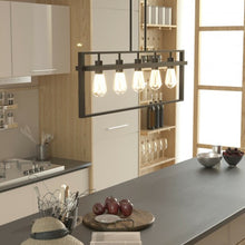 Load image into Gallery viewer, 5-Lights Pendant Lamp with Iron Square Lamp Shade