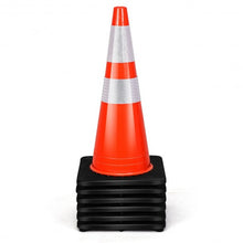 Load image into Gallery viewer, 6Pcs 28" PVC Fluorescent Reflective Road Parking Cones