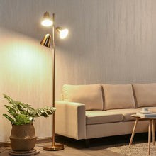 Load image into Gallery viewer, 64" 3-Light LED Floor Lamp Reading Light for Living Room Bedroom - Golden