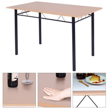 Load image into Gallery viewer, 5 pcs Wood Metal Dining Table Set with 4 Chairs