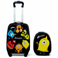 Load image into Gallery viewer, 2 pcs Kids Luggage Set 12" Backpack & 16" Rolling Suitcase