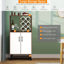 Load image into Gallery viewer, Bar Cabinet Wooden Buffet Sideboard Storage Cupboard with Wine Rack
