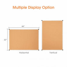 Load image into Gallery viewer, 44" x 32" Cork Notice Pin Board with Aluminium Frame-2 Pack