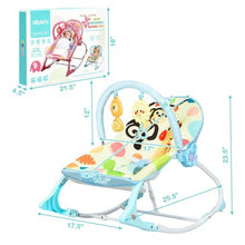 Load image into Gallery viewer, Adjustable Toddler Swing Bouncer & Rocker-Blue
