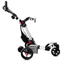 Load image into Gallery viewer, 120 W Foldable Electric Golf Push Cart with Umbrella Holder