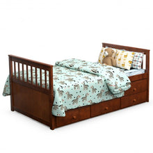 Load image into Gallery viewer, Alternative Twin Captain's Bunk Bed-Walnut