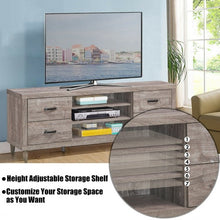 Load image into Gallery viewer, 65" TV Stand with Storage Shelves & 4 Drawers