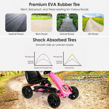 Load image into Gallery viewer, Kids Ride On Toys Pedal Powered Go Kart Pedal Car-Pink