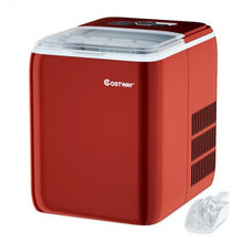 Load image into Gallery viewer, 44 lbs Portable Countertop Ice Maker Machine with Scoop-Red