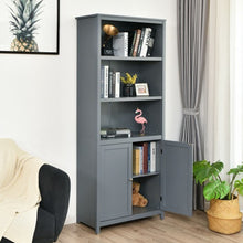 Load image into Gallery viewer, Bookcase Shelving Storage Wooden Cabinet Unit Standing Display Bookcase w/Doors