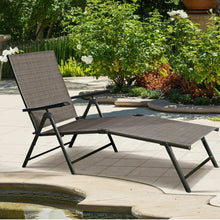 Load image into Gallery viewer, 2 Pcs Patio Furniture Adjustable Pool Chaise Lounge Chair Outdoor Recliner