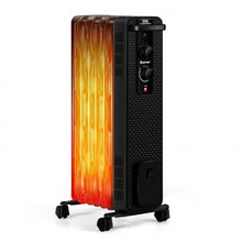 Load image into Gallery viewer, 1500 W Oil-Filled Heater Portable Radiator Space Heater w/ Adjustable Thermostat