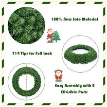 Load image into Gallery viewer, 48" Pre-lit Cordless Artificial Christmas Wreath