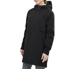 Load image into Gallery viewer, Hooded Women's Wind & Waterproof Trench Rain Jacket-Black-S