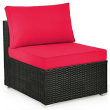 Load image into Gallery viewer, 6PCS Patio Rattan Furniture Set Cushioned Sofa Coffee Table Garden-Red
