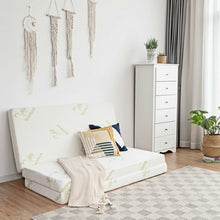 Load image into Gallery viewer, 4� Folding Foam Mattress Tri-fold Sofa Bed Mat-Queen Size