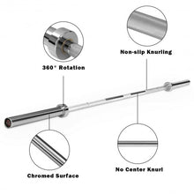 Load image into Gallery viewer, 700 lb Chrome Barbell Multipurpose Weight Lifting Weight Bar