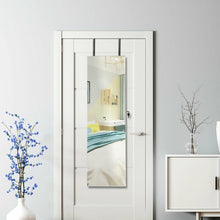 Load image into Gallery viewer, Wall and Door Mounted Mirrored Jewelry Cabinet with Lights-White