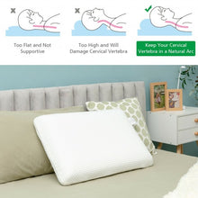 Load image into Gallery viewer, Memory Foam Bed Pillow with Zippered Washable Pillowcase