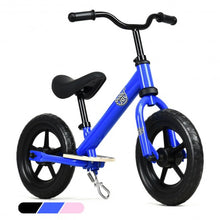 Load image into Gallery viewer, 12" Kids No Pedal Balance Bike with Adjustable Seat-Blue