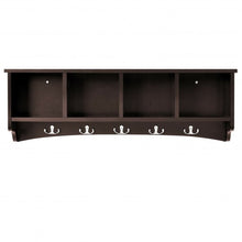 Load image into Gallery viewer, Hanging Entryway Shelf Coat Rack Wall Mounted Storage Cabinets-Brown