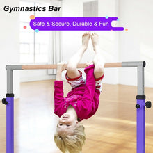 Load image into Gallery viewer, Adjustable Gymnastics Horizontal Bar for Kids-Purple